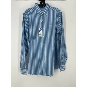 Southern Tide Trim Fit Medium Plaid Blue Green Button Long Sleeve Collard Shirt